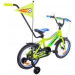 Detský bicykel 16" Fuzlu Thor hliníkový neónový, žlto-zelený